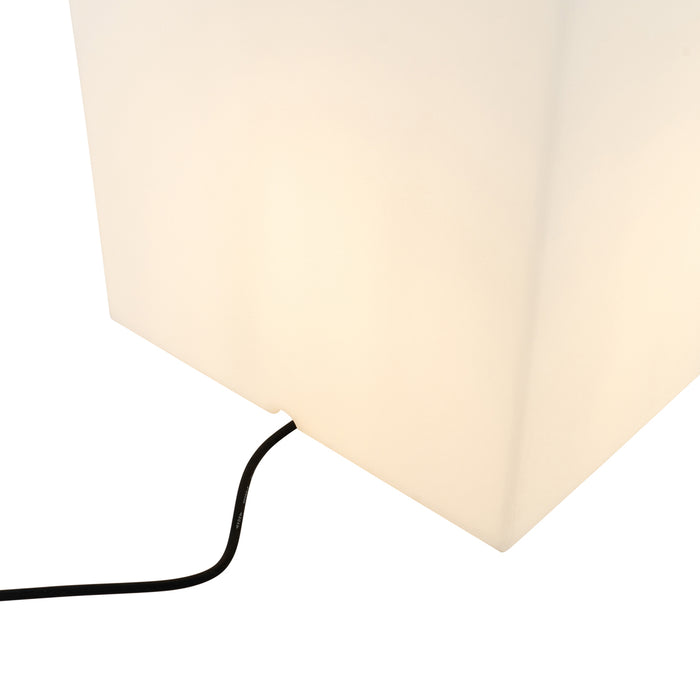 QAZQA Moderne buitenlamp wit 38 cm vierkant IP44 - Nura