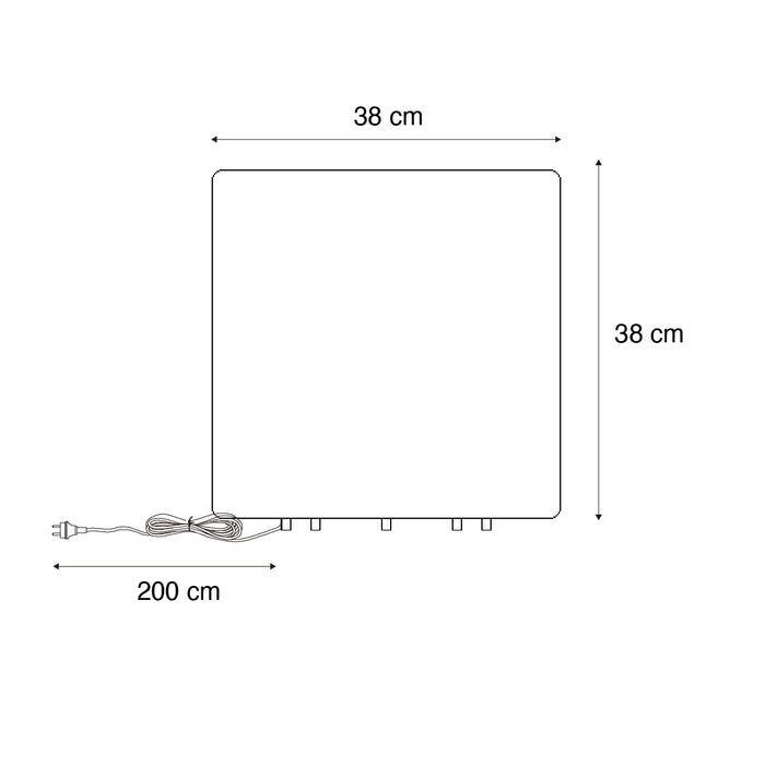 QAZQA Moderne buitenlamp wit 38 cm vierkant IP44 - Nura