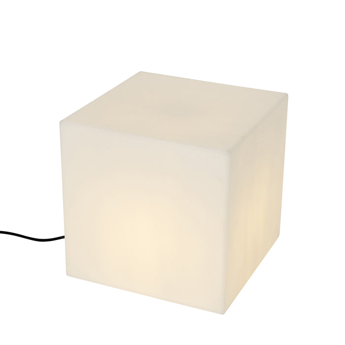 QAZQA Moderne buitenlamp wit 38 cm vierkant IP44 - Nura