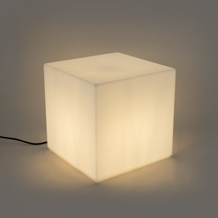 QAZQA Moderne buitenlamp wit 38 cm vierkant IP44 - Nura
