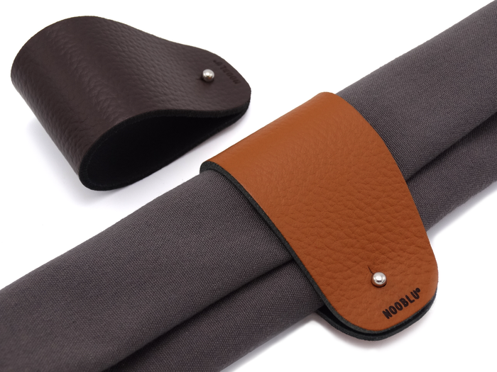 NOOBLU PEBL servetringen -  Lead grey,  set van 4