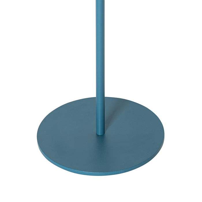 QAZQA Buiten vloerlamp blauw incl. LED 3-staps dimbaar op solar -