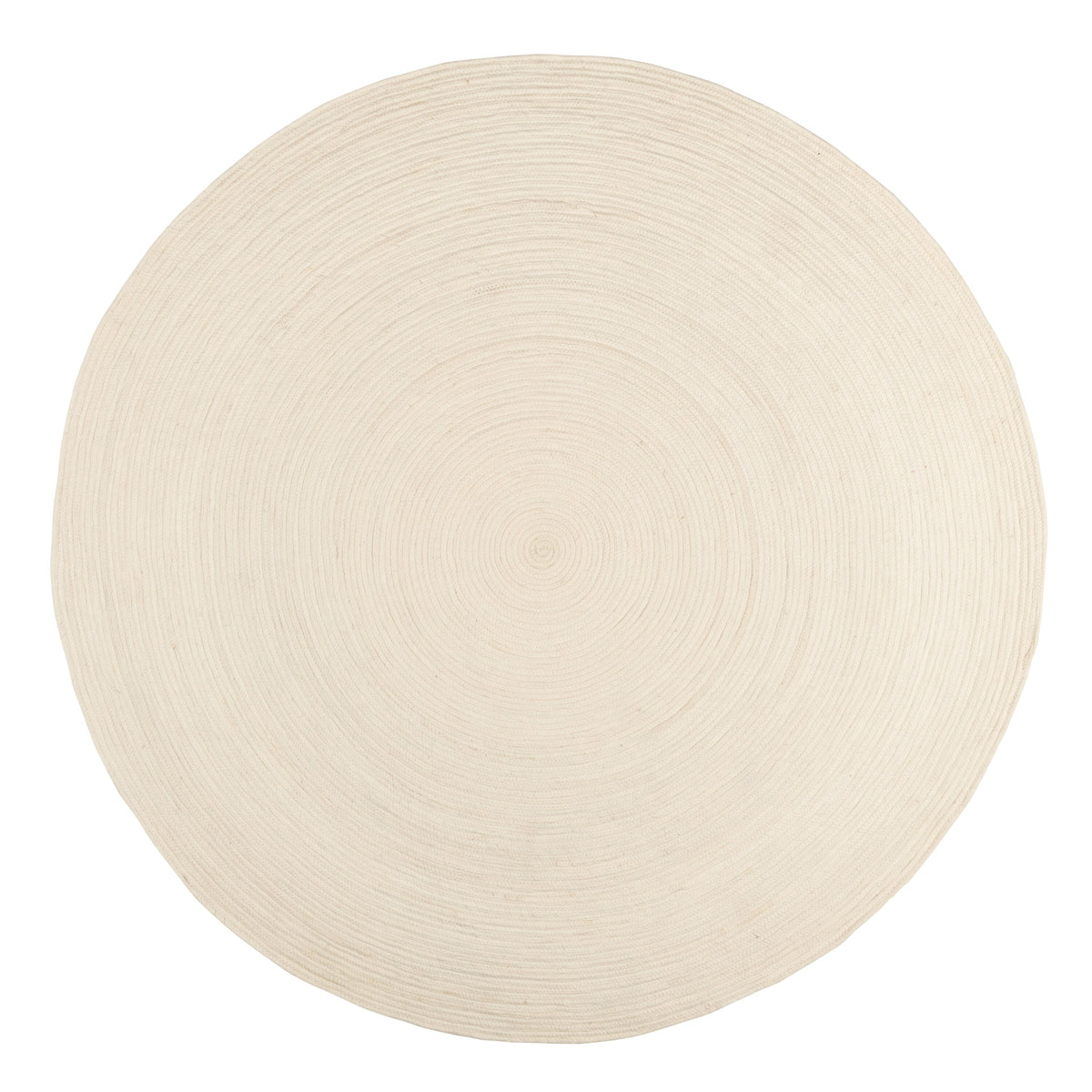 by fonQ Dots Wollen Vloerkleed Ø 240 cm  - Crème