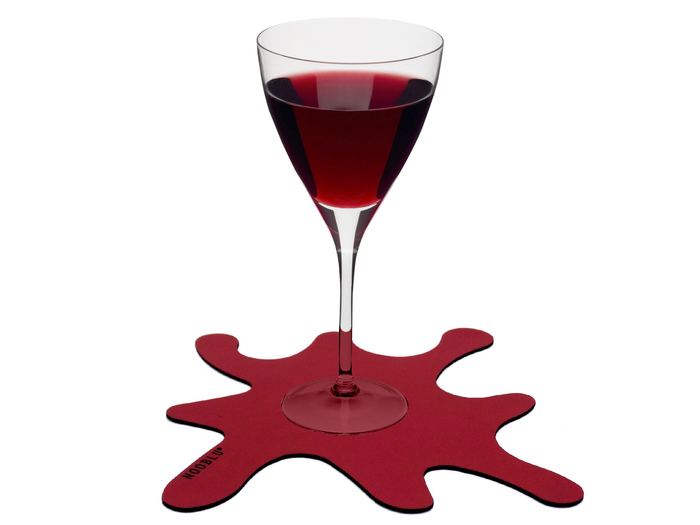 NOOBLU SPLASH onderzetters 15 x 15 cm -  Cognac,  set van 6