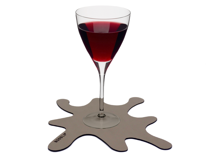NOOBLU SPLASH onderzetters 15 x 15 cm -  Cognac,  set van 6