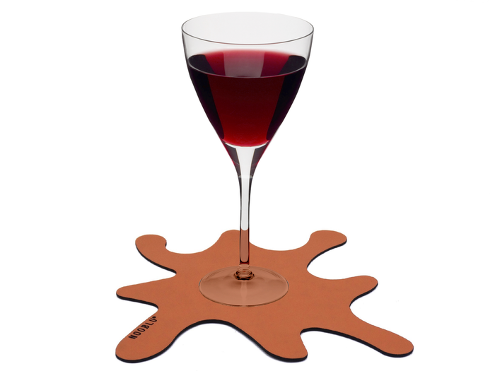 NOOBLU SPLASH onderzetters 15 x 15 cm -  Cognac,  set van 6