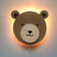 Houten wandlamp kinderkamer | Teddy - spiced honey