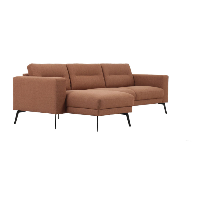by fonQ Lewis Hoekbank met Chaise Longue Links - Nougat