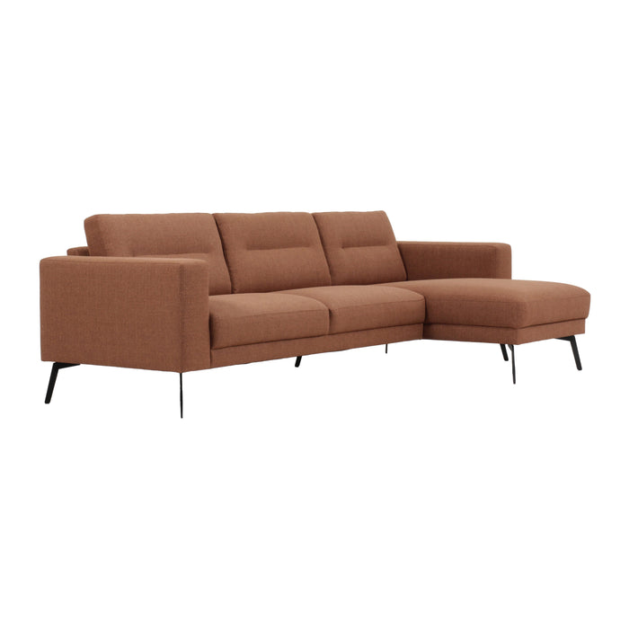by fonQ Lewis Hoekbank met Chaise Longue Rechts - Nougat