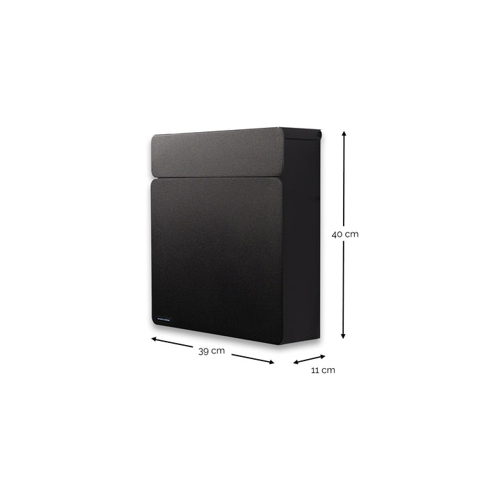 Spinder Design brievenbus Inbox - Zwart - Incl. sleutel