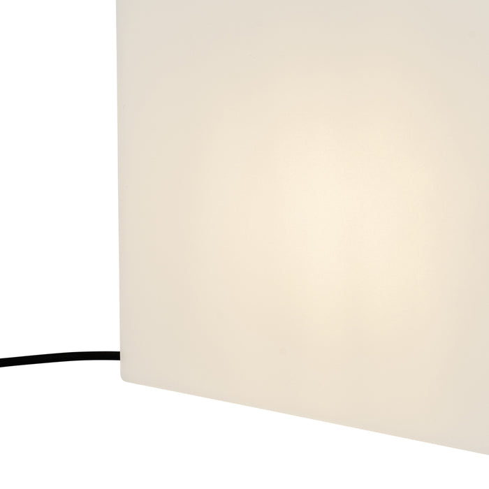 QAZQA Moderne buitenlamp wit 30 cm vierkant IP44 - Nura