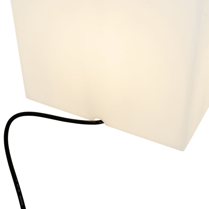 QAZQA Moderne buitenlamp wit 30 cm vierkant IP44 - Nura