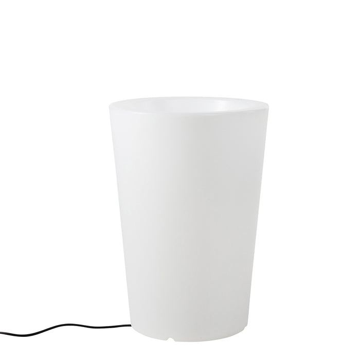 QAZQA Buiten vloerlamp wit 60 cm bloempot IP65 - Verano