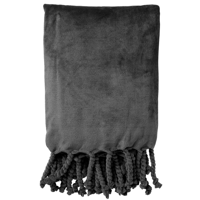 Dutch Decor plaid FLORIJN - 150x200 cm Charcoal Gray