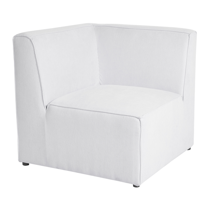 Beliani - LEMVIG - Driezitsbank - Gebroken wit - Universeel - Corduroy