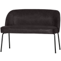 WOOOD Vogue Eetbank - Leer - Zwart - 83x120x59