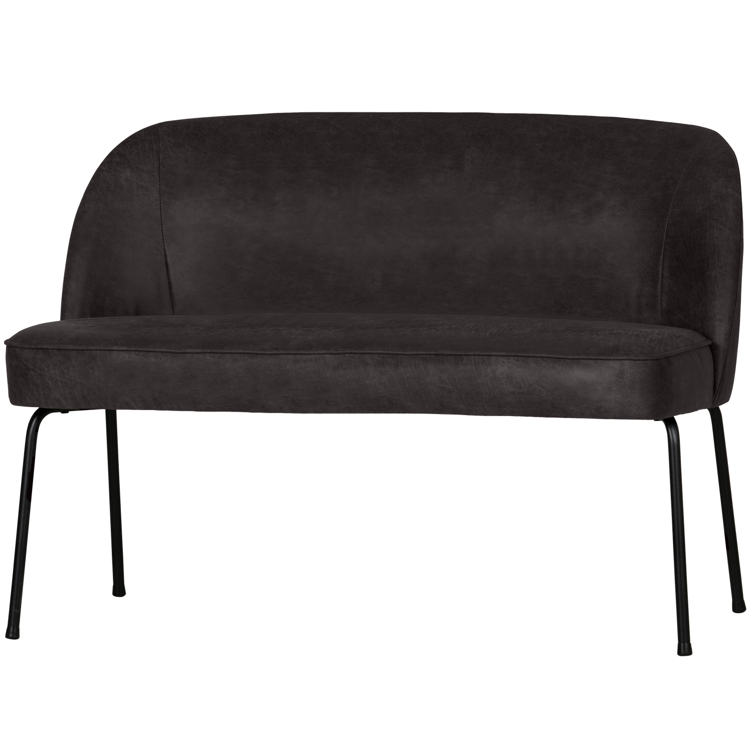 WOOOD Vogue Eetbank - Leer - Zwart - 83x120x59