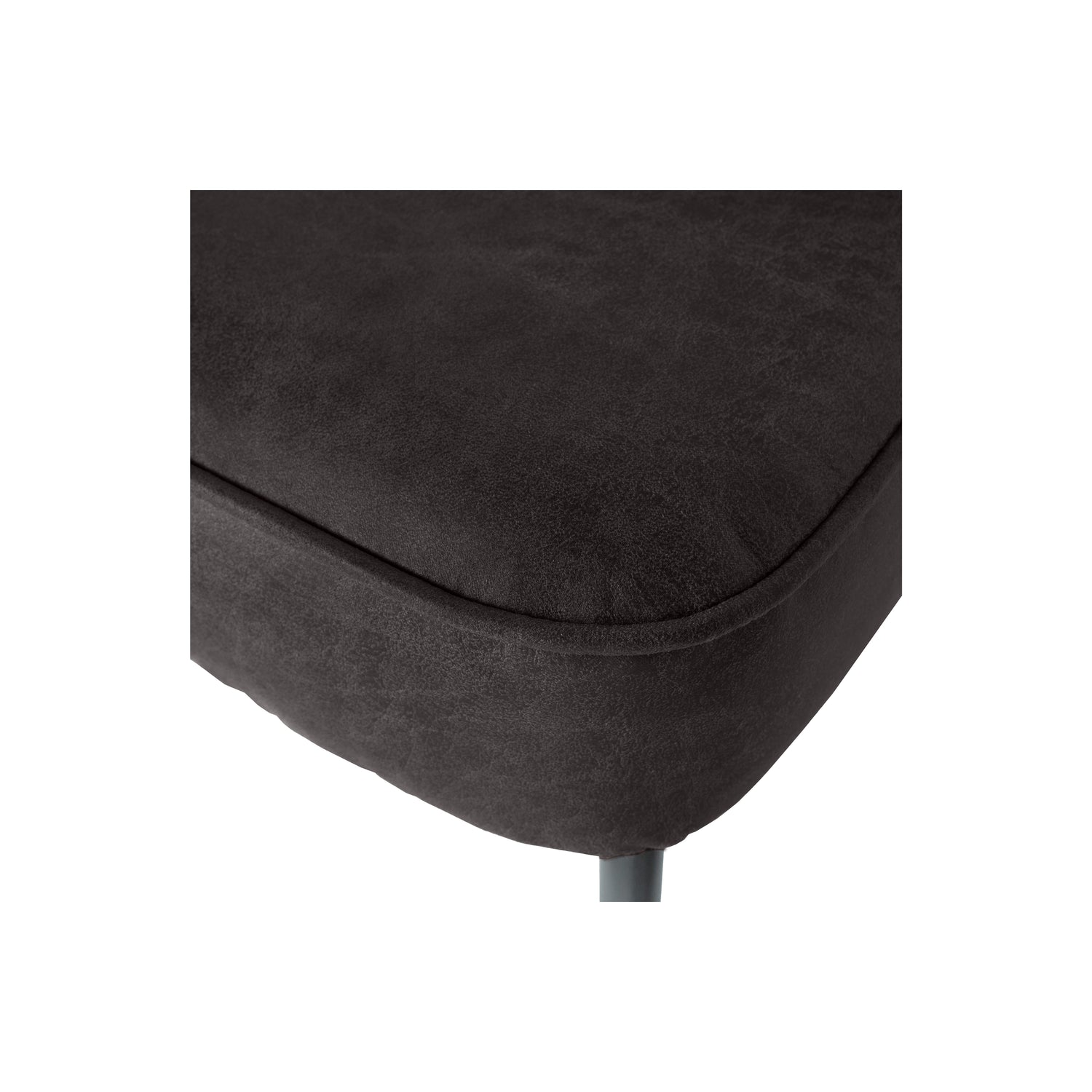 WOOOD Vogue Eetbank - Leer - Zwart - 83x120x59