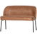 WOOOD Vogue Eetbank - Leer - Cognac - 83x120x59