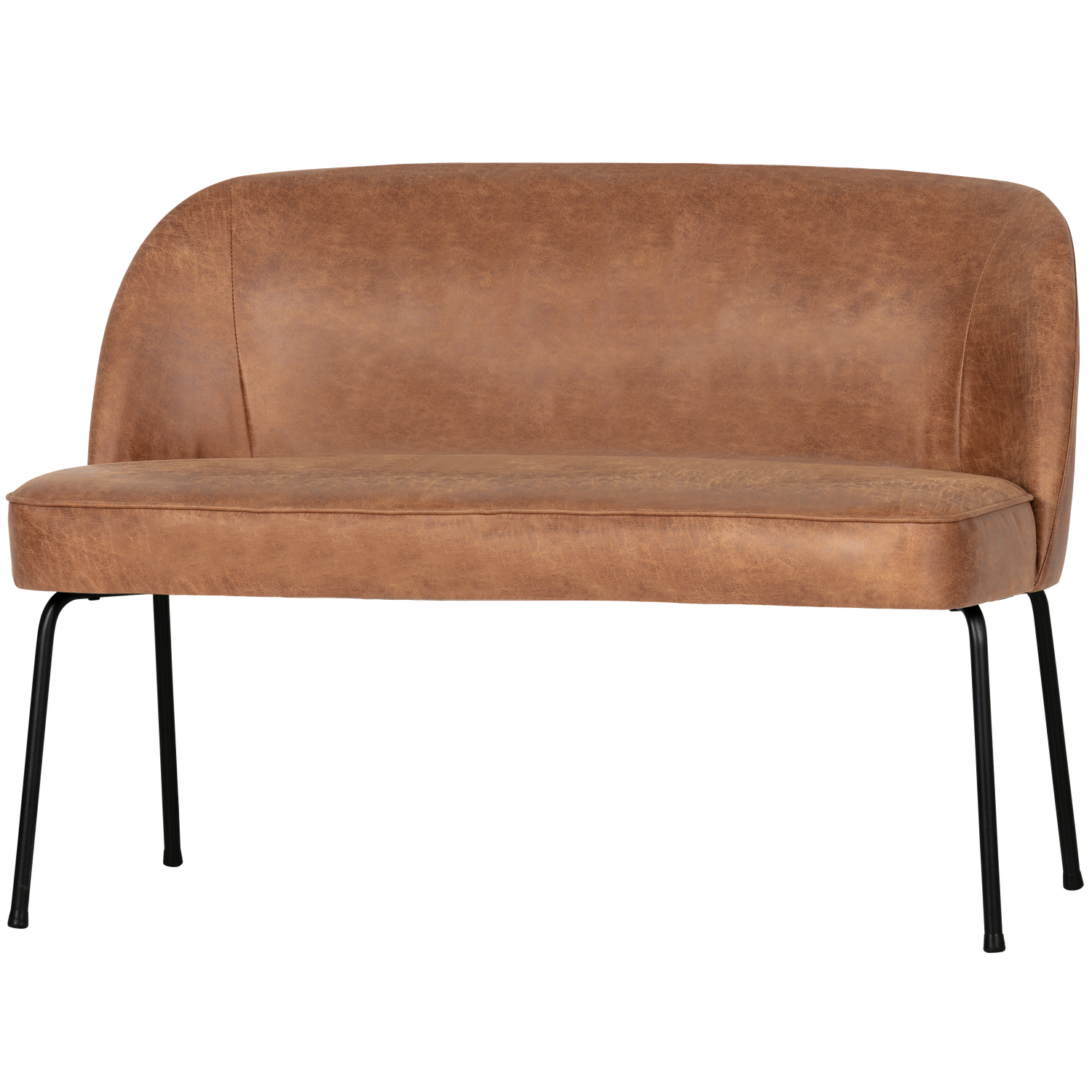 WOOOD Vogue Eetbank - Leer - Cognac - 83x120x59
