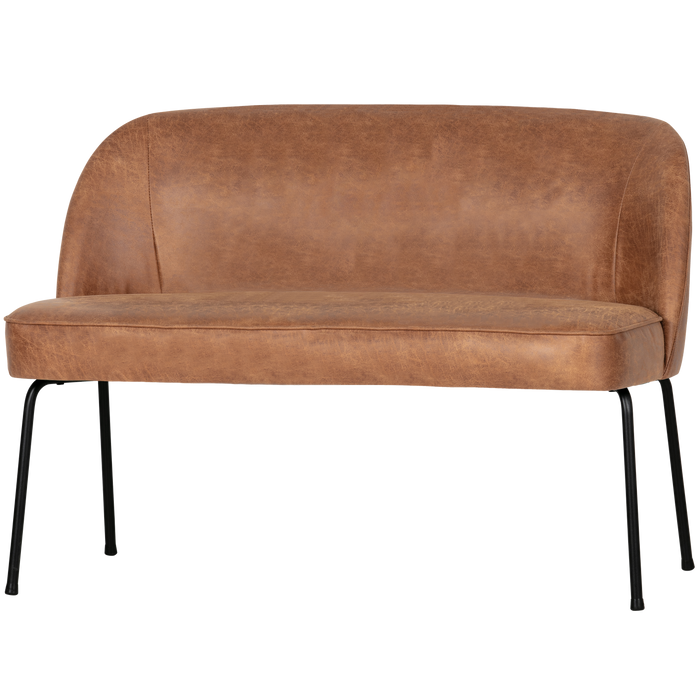 WOOOD Vogue Eetbank - Leer - Cognac - 83x120x59