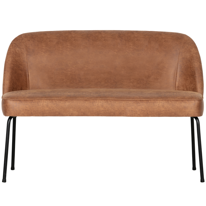 WOOOD Vogue Eetbank - Leer - Cognac - 83x120x59