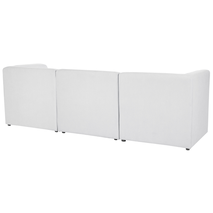 Beliani - LEMVIG - Driezitsbank - Gebroken wit - Corduroy