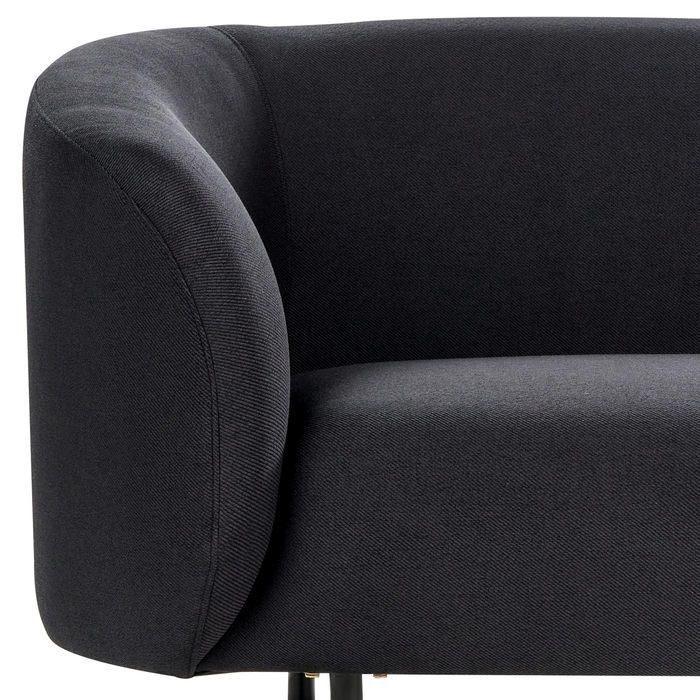 Beliani - LOEN - Tweezitsbank - Zwart - Polyester