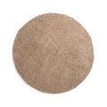 Tapeso Rond hoogpolig vloerkleed shaggy Grand effen - beige - 80 cm
