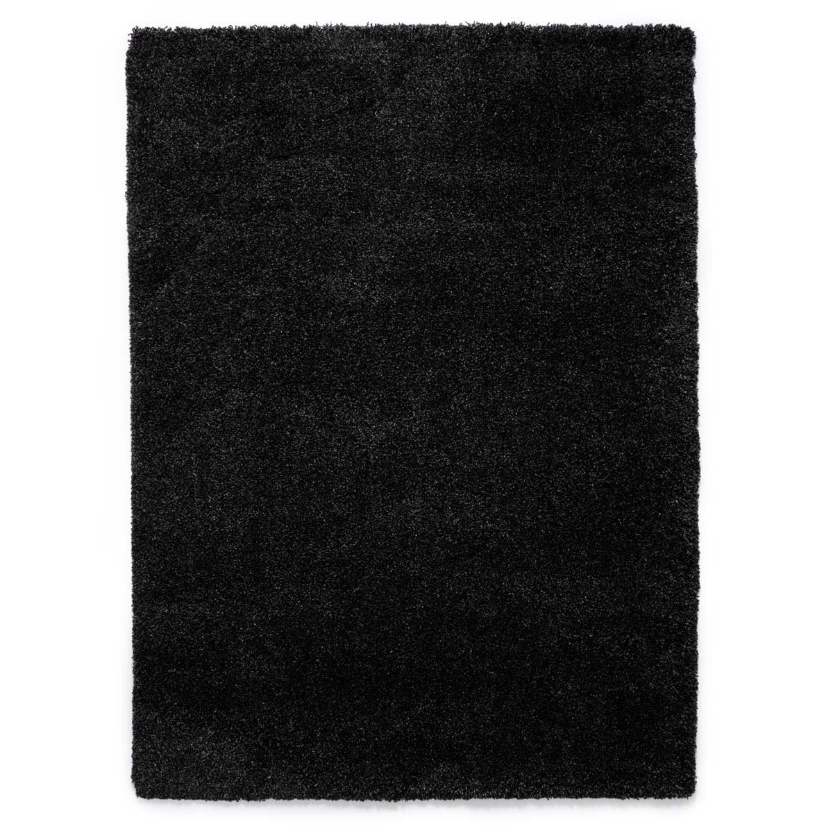 Tapeso Hoogpolig vloerkleed shaggy Grand effen - antraciet - 160x230