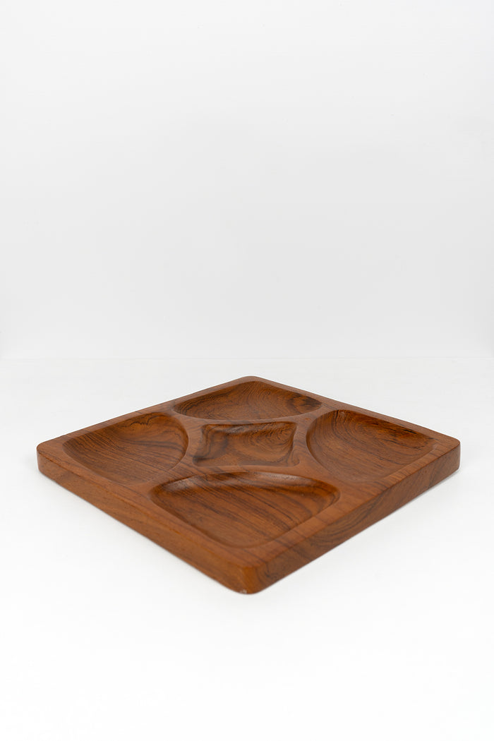 Vintage Teakhouten Borrelschaal