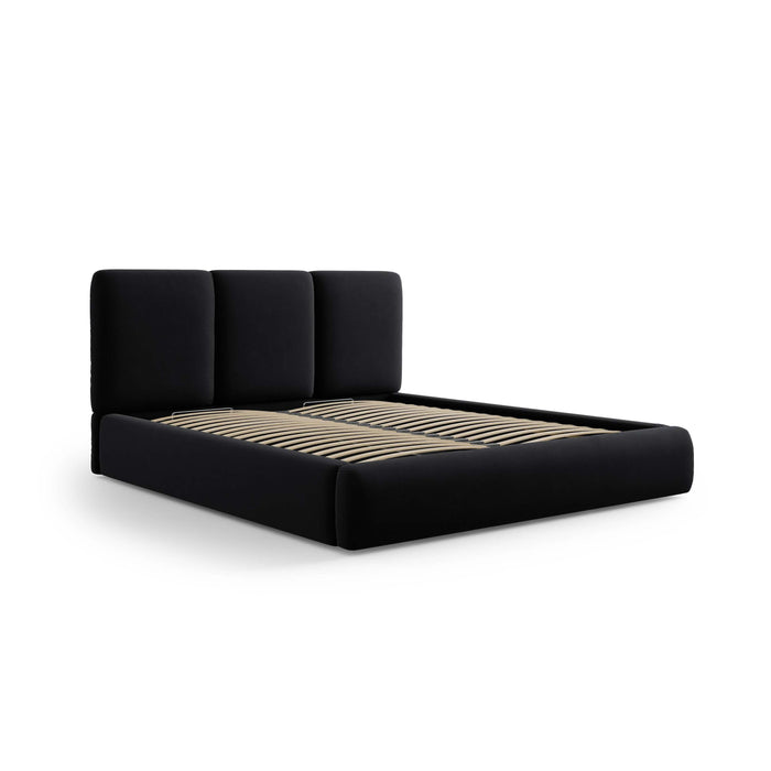 Windsor & Co Horizon Bedframe met Opbergvak - 160 x 200 cm - Fluweel - Zwart