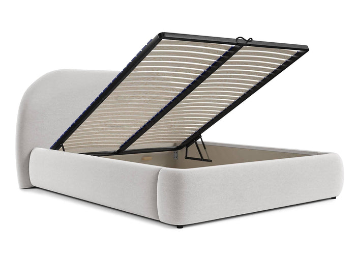 NADUVI Collection Philipa Bedframe - 160 x 200 cm - Fluweel - Lichtgrijs