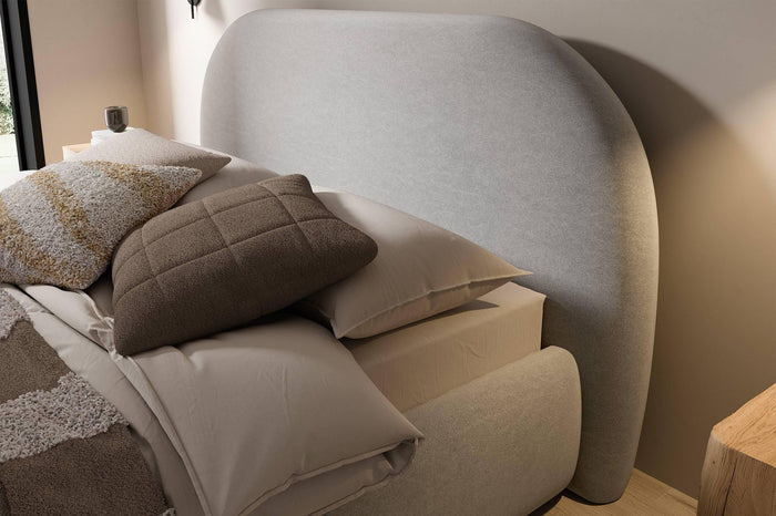 NADUVI Collection Philipa Bedframe - 160 x 200 cm - Fluweel - Lichtgrijs