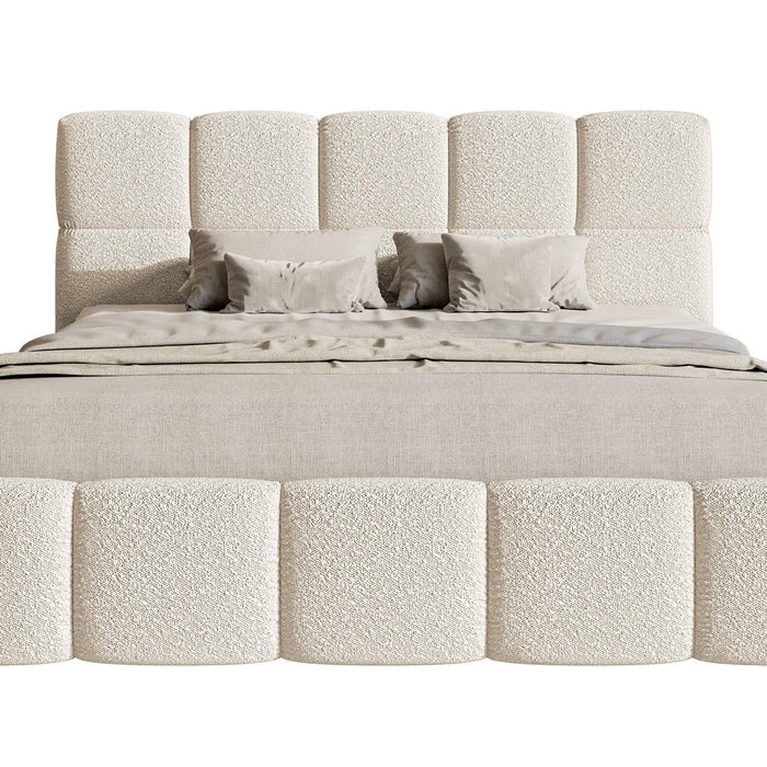 NADUVI Collection Bedframe Chloe bouclé 180 x 200 cm