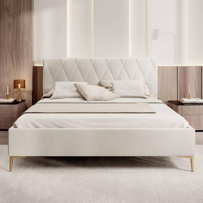 NADUVI Collection Ticaro Bedframe - 140 x 200 cm - Beige