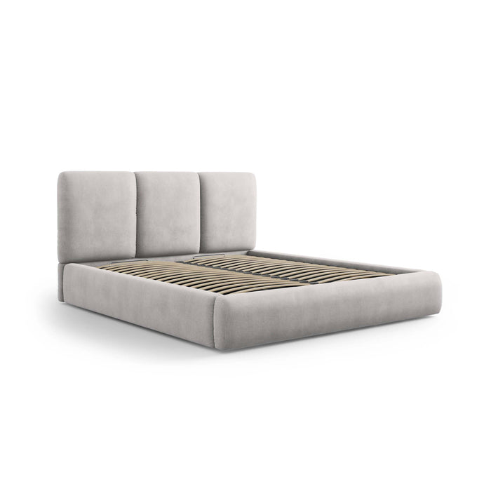 Windsor & Co Horizon Bedframe met Opbergvak - 160 x 200 cm - Chenille - Grijs