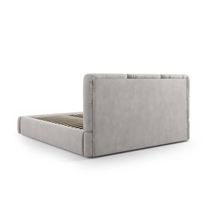 Windsor & Co Horizon Bedframe met Opbergvak - 160 x 200 cm - Chenille - Grijs