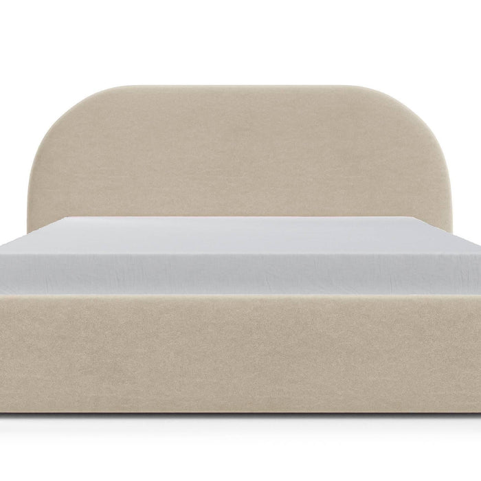 NADUVI Collection Philipa Bedframe - 180 x 200 cm - Fluweel - Lichtbeige