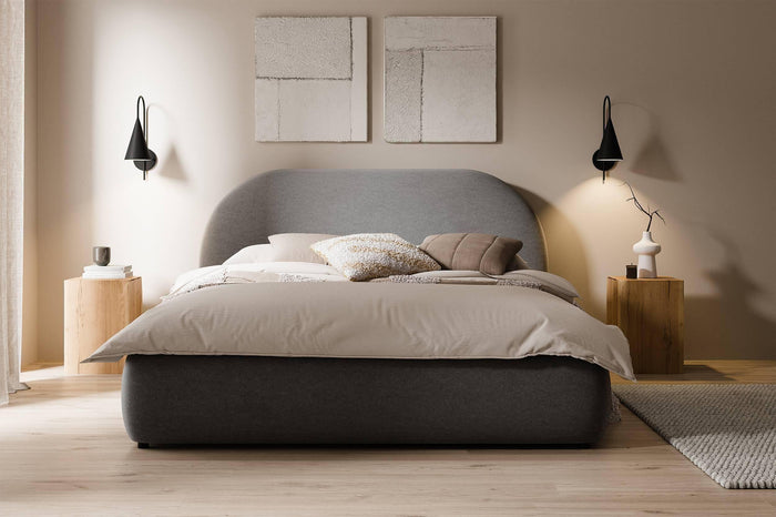 NADUVI Collection Philipa Bedframe - 160 x 200 cm - Fluweel - Donkergrijs