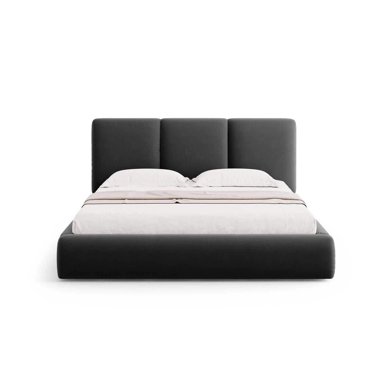 Windsor & Co Horizon Bedframe met Opbergvak - 160 x 200 cm - Fluweel - Donkergrijs