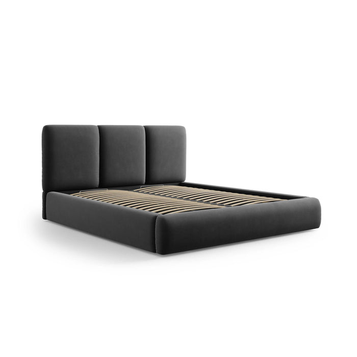 Windsor & Co Horizon Bedframe met Opbergvak - 160 x 200 cm - Fluweel - Donkergrijs