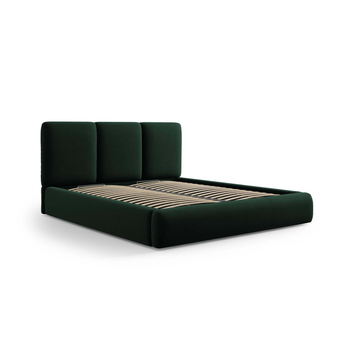 Windsor & Co Horizon Bedframe met Opbergvak - 180 x 200 cm - Fluweel - Flessengroen