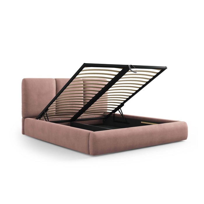 Windsor & Co Horizon Bedframe met Opbergvak - 160 x 200 cm - Chenille - Roze