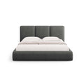Windsor & Co Horizon Bedframe met Opbergvak - 160 x 200 cm - Chenille - Donkergrijs