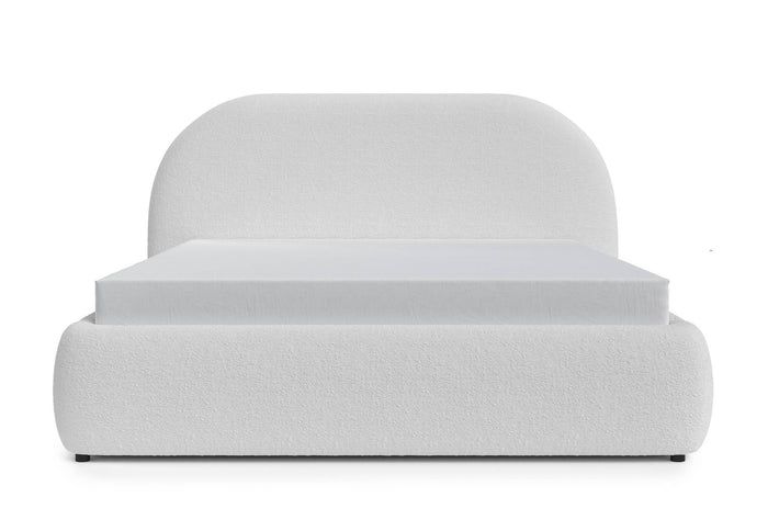 NADUVI Collection Philipa Bedframe - 140 x 200 cm - Bouclé - Lichtgrijs