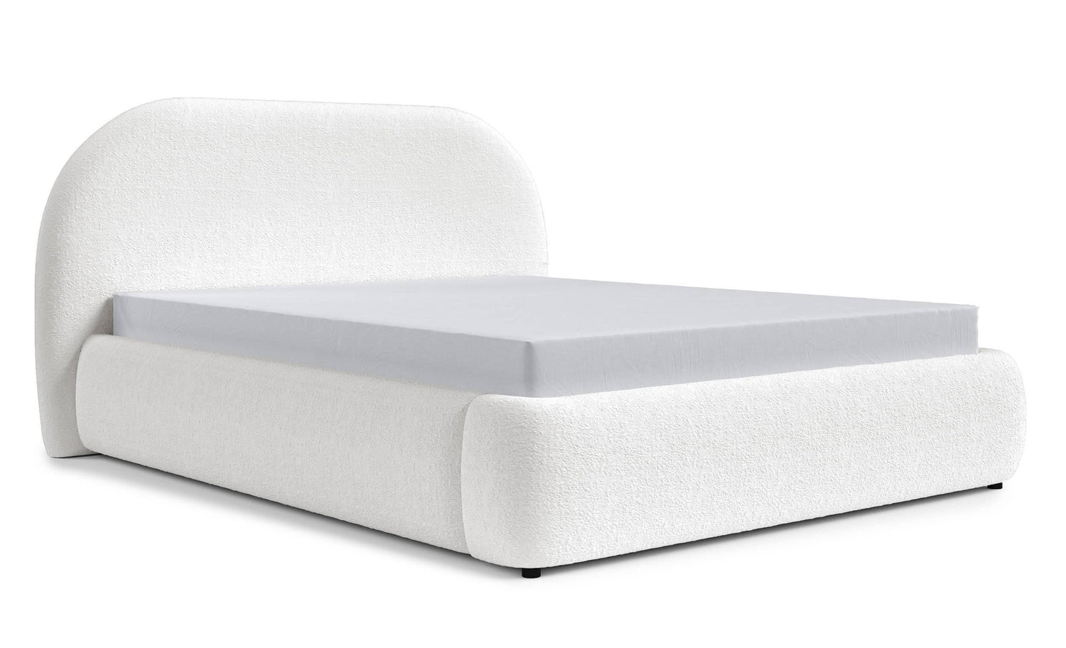 NADUVI Collection Philipa Bedframe - 180 x 200 cm - Bouclé - Wit