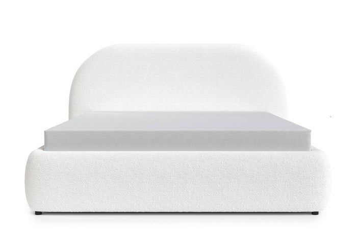NADUVI Collection Philipa Bedframe - 180 x 200 cm - Bouclé - Wit