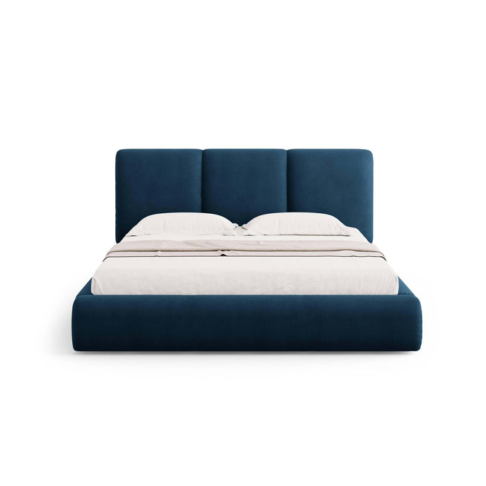 Windsor & Co Horizon Bedframe met Opbergvak - 180 x 200 cm - Chenille - Koningsblauw