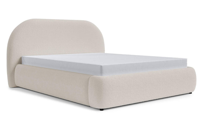 NADUVI Collection Philipa Bedframe - 180 x 200 cm - Bouclé - Lichtbeige
